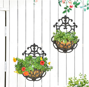Liner Antique <span class=keywords><strong>Victoria</strong></span> Style Soporte para macetas <span class=keywords><strong>de</strong></span> pared <span class=keywords><strong>de</strong></span> <span class=keywords><strong>hierro</strong></span> fundido Barandilla para exteriores - Product Image 4
