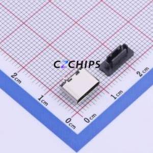 TYPE-C-31-M-06A USB Connector SMD Connector ( Connector Type: Type-C )( Gender: Female )( Mounting Type: Vertical Mount ) - Product Image 1