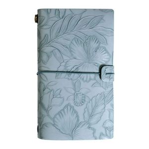 Carnet portable A6 rétro gravé pour notes de voyage, carnet vierge à grille épaisse et fraîche - Product Image 4