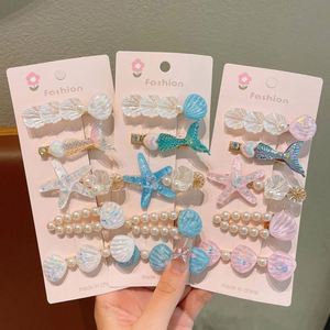Pinza para el pelo de cola de sirena de aleación con diseño de dibujos animados para niñas, pinza para flequillo de princesa, estilo dulce, marca Weixin, para fiesta - Product Image 1