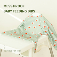 Bavoir d'alimentation pour bébé anti-déversement Happyflute personnalisé, 100 % polyester, avec impression
