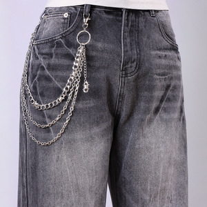 Multi Layered Metal Spiked <b>Trouser</b> <b>Chain</b> For Jeans Accessories Hip Hop Style Tibetan Silver Waist <b>Chain</b> Casual Fashion - Product Image 2