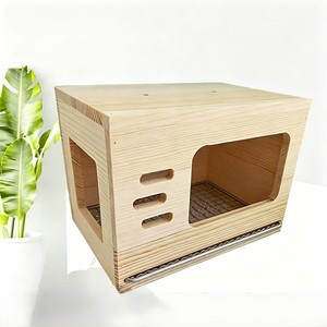 Casa de Verano de Madera con Diseño de Animales, Jaula para Mascotas para Uso Doméstico, Hamaca para Gatos para la Hora de Dormir y Accesorios, Muebles de Jardín para Gatos - Product Image 5