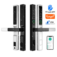 Serrure de porte électronique numérique HanDaily en alliage d'aluminium, étanche, avec empreinte digitale Tuya TTlock, carte et mot de passe temporaire