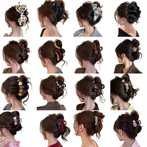 Pinza de Pelo Grande Hecha a Mano con Diseño de Concha Dulce, Nueva Colección 2025, Estilo Elegante para la Parte Posterior de la Cabeza, DREAM FASHION, 13 cm - Product Image 1