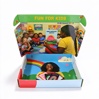 Boîte d'expédition pliable en carton ondulé avec impression couleur personnalisée, boîte cadeau pour enfants, boîte d'emballage pour jouets d'enfants