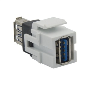 American Classic-Style Keystone USB 3,0 Conector recto hembra a hembra para integración de placa de pared - Product Image 1