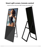 Affichage numérique portable pliable de 43 pouces, écran LCD Android WiFi, kiosque interactif pour les salons professionnels et les expositions