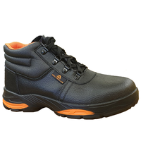Bottes de travail en cuir imperméables anti-écrasement anti-crevaison antistatique avec embouts en acier Chaussures de sécurité antidérapantes