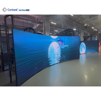 Canbest P0.9 P1.2 P1.5 P1.8 P2 P3 Pantalla LED Curva Flexible para Interiores, 900cd, Panel LED Ultrafino Cilíndrico para Túneles