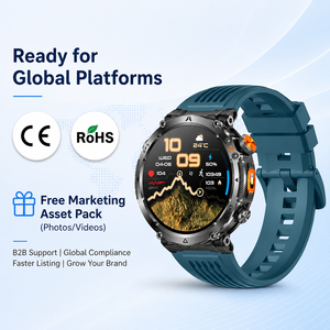 Nouvelle Montre Connectée GPS Sportive d'Extérieur HT42 2026 avec Écran IPS Tactile 1,7 pouces, Étanchéité 3 ATM, Boussole Fitness Android et Bracelet en Gel de Silice - Product Image 3