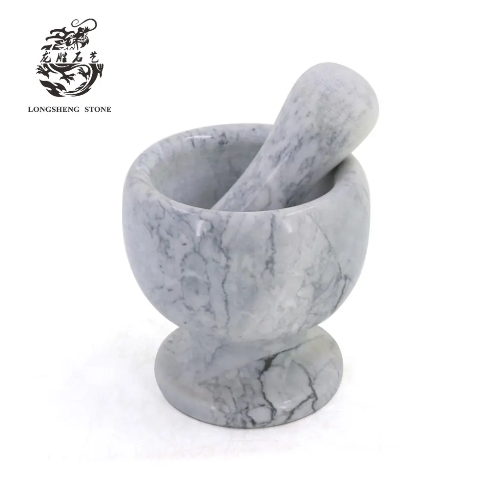 Morteros de piedra gris de mármol natural personalizados para habitación