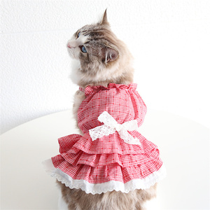 Vestido de algodón para mascotas, <span class=keywords><strong>ropa</strong></span> <span class=keywords><strong>barata</strong></span> de verano para perros pequeños - Product Image 3