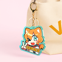 Porte-clés personnalisé en acrylique transparent Vograce, pendentif mignon pour sac à dos, porte-clés en acrylique époxy coloré