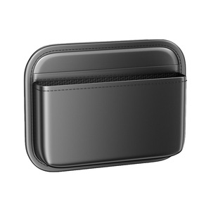 Sac de rangement en cuir pour voiture, organisateur de console centrale adhésif, pour sièges conducteur et passager, multifonctionnel, pour fente de siège intérieur - Product Image 1