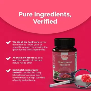 Women Hormone Regulation Flash Relief Angelica Root Melissa Officinalis Extract <b>Menopause</b> Capsule Dietary Supplements - Product Image 3