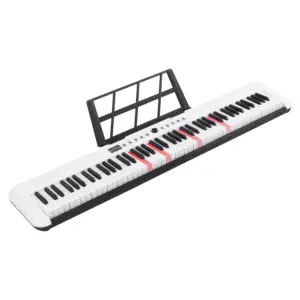 Piano eletrônico de 88 teclas, teclado portátil, brinquedo, piano digital, instrumento de teclado com pedal e iluminação para crianças