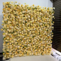 J123 Luxuriöse 5D Künstliche Blumen Rosa Blumen-Hintergrund Aufrollbare Blumenwand für Veranstaltungen Bühnen Party Geburtstag Hochzeitsdekorationen