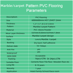 Planches de vinyle en plastique à <span class=keywords><strong>effet</strong></span> marbré ECO, à coller, pour sol en <span class=keywords><strong>PVC</strong></span> pour maison - Product Image 5