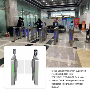 Cửa quay dòng chảy hai chiều xây dựng bền bằng thép không gỉ cổng tốc độ truy cập tự động để kiểm soát an ninh giao thông cao - Product Image 2