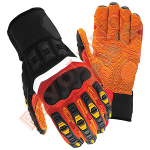Gants anti-vibration en cuir Gants de mécanicien de construction à fort impact Sécurité électrique Travail de gisement de pétrole en nitrile antichoc - Product Image 2