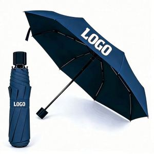 Promotional Multi Color Custom Logo 3 Folding 3-Folding Sun and Rain Water-Repellent Umbrella With Uv Protection - Product Image 1