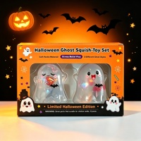 Nouvel Arrivage Jouet Squishy Fantôme d'Halloween 8CM, Balle Anti-stress à Remplir de Vaseline, Boîte Mystère Amusante