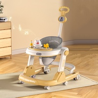 Trotteur Bébé Pliable Facile à Utiliser, Coussin Confortable, Poussette Multifonctionnelle avec Musique et Lumières, Châssis en Plastique – Vente Flash