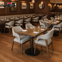 Ensemble de meubles J2S classique en bois massif et cuir rembourré pour hôtel, café, restaurant commercial, projet