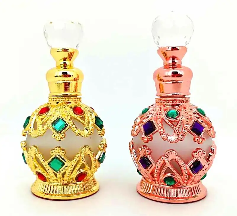 Luxe Arabische Dubai Stijl Oud Essentiële Olie Parfum Fles Voor Bakhoor Parfum