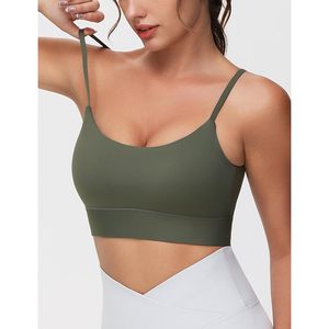 Sujetador deportivo largo ajustable para mujer, cuello redondo, acolchado, sin aros, para entrenamiento y yoga - Product Image 3