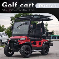 Carrito de Golf Eléctrico de 4 Plazas con Techo Asistido por Energía Solar y Sistema de Cierre Centralizado para Gestión de Seguridad en Alquiler Público