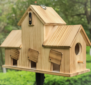 Prix de gros, grande nichoir en bois décorative, nichoir suspendu, cadeau pour les amoureux des oiseaux, mangeoire à oiseaux - Product Image 3