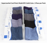 Caleçon Boxer Homme en Coton Tricoté Taille Mi-Haute, Pièce Unique, Fourniture ODM, Respirant, Motif Uni, Sous-vêtement, Emballage Carton