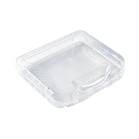 Boîte de rangement transparente en plastique pour marqueurs avec couvercle transparent et loquet frontal pour l'organisation des fournitures artistiques