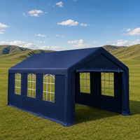 Abri de voiture pliable robuste 3x6 en acier imperméable pour usage extérieur et jardin