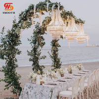 Support de lustre en cristal détachable pour mariage, 5 accessoires lumineux pour mariage, lustre en cristal pour la décoration de fête, événements, éclairage de scène