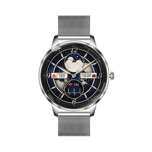Nouvelle montre connectée classique AMOLED HK38 pour femmes, écran de 1,19 pouce, décoration en diamant, corps fin, couleur or argent, montre connectée - Product Image 2