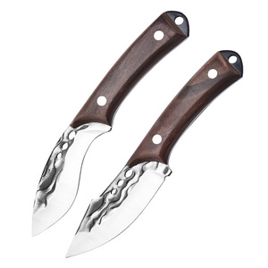 Cuchillo de carne portátil, cuchillo de camping para exteriores, cuchillo recto pequeño, cuchillo forjado a mano, para barbacoa, frutas - Product Image 3