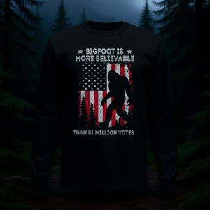 Maglietta a maniche lunghe Bigfoot: Bigfoot è più credibile del 81 milione di voti - Product Image 3