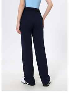 Women Drawstring Waist Wide Leg Athletic Pants Lightweight <b>Flowy</b> Floor Drape Yoga Trousers Casual Fitness Pants Wholesale - Product Image 4