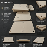 Plaque en nylon découpée sur mesure PA66 MC, feuille de polyamide avec trous percés sur mesure, usinage, fabrication, plastique technique résistant à l'usure