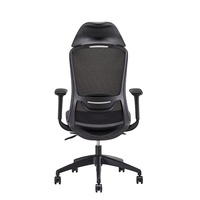 Chaise de bureau pivotante en maille avec appui-tête pour directeur, idéale pour les réunions et la formation, solution de conception et de fourniture pour les projets de lieu de travail