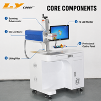 Imprimante laser CO2 3D pour surfaces courbes, machine de marquage pour gobelets rotatifs et cuir