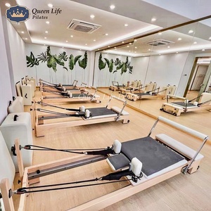 เครื่องพิลาทิส Reformer รุ่นใหม่ ดีไซน์ใหม่จาก QueenLife ทำจากไม้เมเปิลสีขาว สำหรับใช้ในสตูดิโอพิลาทิส มีจำหน่ายแล้ว - Product Image 4