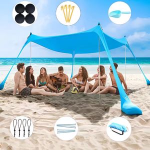 Sun Shelter Square Aluminum Pole Sunshade Beach <b>Tent</b> With Storage Bag And Accessories For Outdoor Camping Fishing - Product Image 1