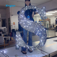 Enseigne publicitaire lumineuse personnalisée en lettres 3D perforées à LED RGB effet ciel étoilé, avec changement de couleur, logo de magasin, prise en charge OEM