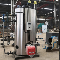 Generator Uap Vertikal Tabung Api Otomatis Berbahan Bakar Gas Alam LHS 100kg-1000kg Tekanan Rendah untuk Penggunaan Industri