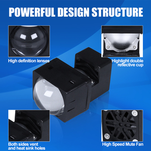 Carolyn 2 pulgadas proyector cuadrado Bi Led 1,5 pulgadas Mini proyector biled Matrix 1,5 lente de proyector de coche láser bi-led - Product Image 4