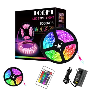 Led dải ánh sáng 5-30m rgbic thông minh LED Kit âm nhạc Sync app điều khiển từ xa USB 5V phòng ngủ TV PC đèn nền Bluetooth Led lumineux